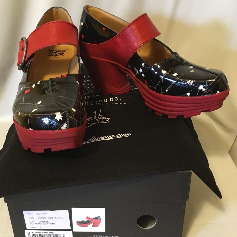 John Fluevog Floral Mellow Sonata Maryjanes